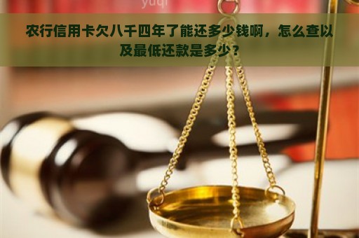 农行信用卡欠八千四年了能还多少钱啊，怎么查以及最低还款是多少？