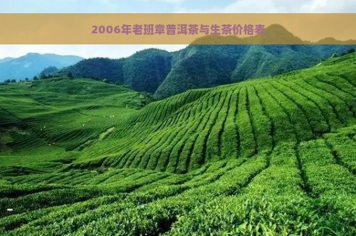 2006年老班章普洱茶与生茶价格表