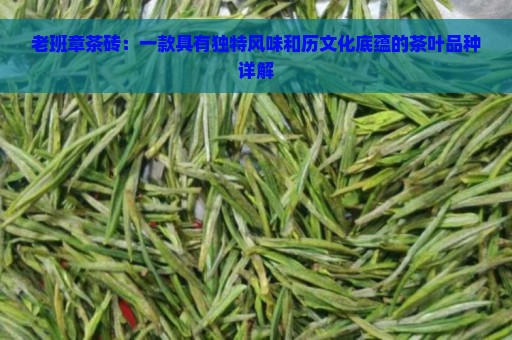 老班章茶砖：一款具有独特风味和历文化底蕴的茶叶品种详解