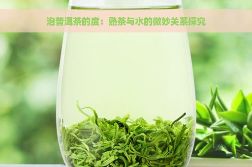 泡普洱茶的度：熟茶与水的微妙关系探究