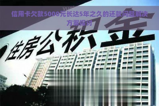 信用卡欠款5000元长达5年之久的还款问题解决方案探讨