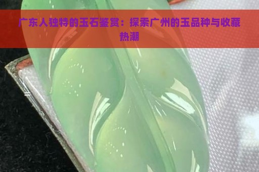 广东人独特的玉石鉴赏：探索广州的玉品种与收藏热潮