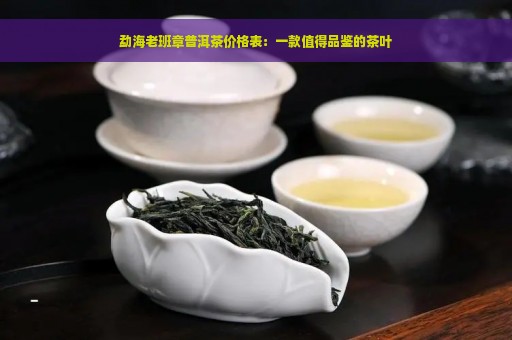 勐海老班章普洱茶价格表：一款值得品鉴的茶叶