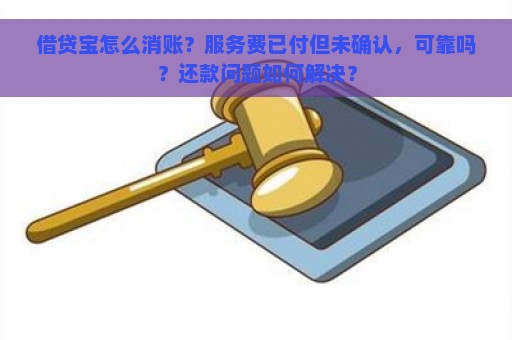 借贷宝怎么消账？服务费已付但未确认，可靠吗？还款问题如何解决？