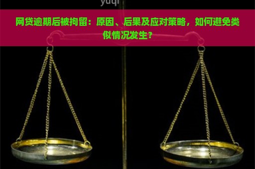 网贷逾期后被拘留：原因、后果及应对策略，如何避免类似情况发生？