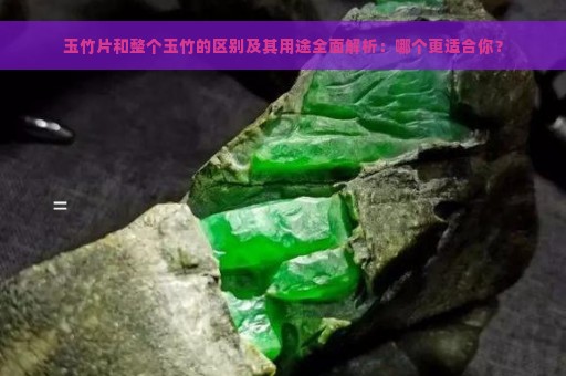 玉竹片和整个玉竹的区别及其用途全面解析：哪个更适合你？