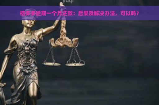 桔多多逾期一个月还款：后果及解决办法，可以吗？