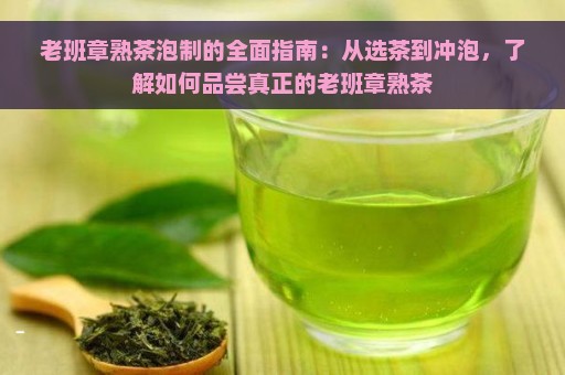 老班章熟茶泡制的全面指南：从选茶到冲泡，了解如何品尝真正的老班章熟茶