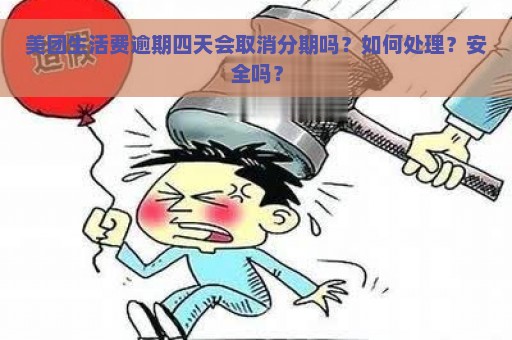 美团生活费逾期四天会取消分期吗？如何处理？安全吗？