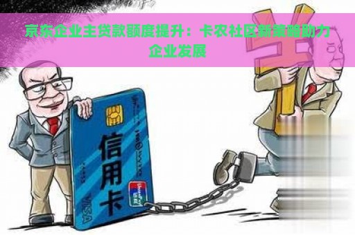 京东企业主贷款额度提升：卡农社区新策略助力企业发展