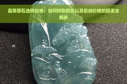 翡翠原石选购指南：如何辨别颜色以及影响价格的因素全解析