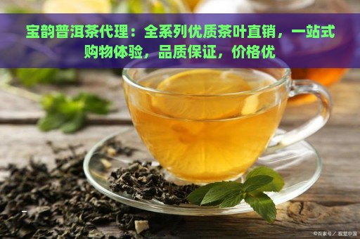 宝韵普洱茶代理：全系列优质茶叶直销，一站式购物体验，品质保证，价格优