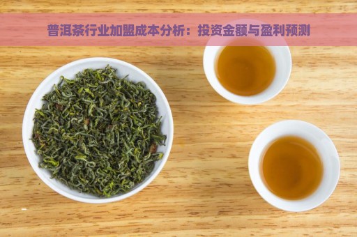 普洱茶行业加盟成本分析：投资金额与盈利预测