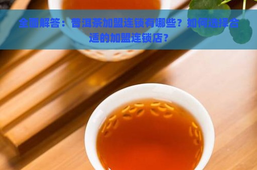 全面解答：普洱茶加盟连锁有哪些？如何选择合适的加盟连锁店？