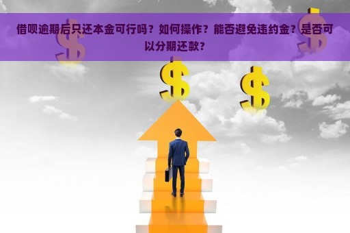 借呗逾期后只还本金可行吗？如何操作？能否避免违约金？是否可以分期还款？