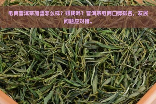 电商普洱茶加盟怎么样？赚钱吗？普洱茶电商口碑排名，发展问题应对措。