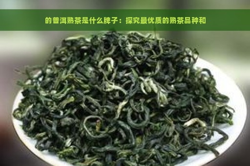 的普洱熟茶是什么牌子：探究最优质的熟茶品种和