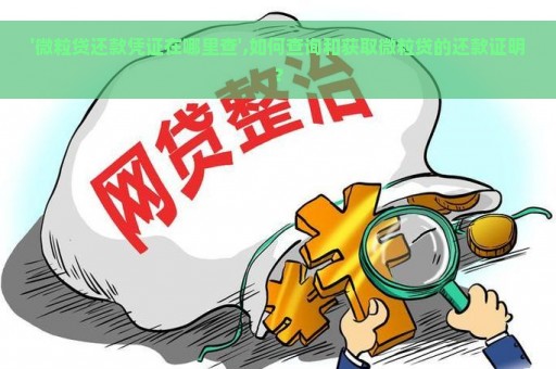 '微粒贷还款凭证在哪里查',如何查询和获取微粒贷的还款证明？