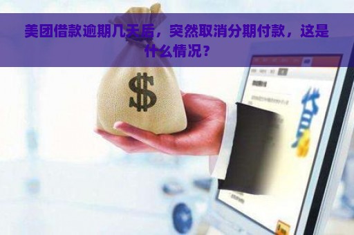 美团借款逾期几天后，突然取消分期付款，这是什么情况？