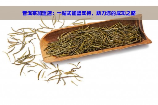 普洱茶加盟店：一站式加盟支持，助力您的成功之路