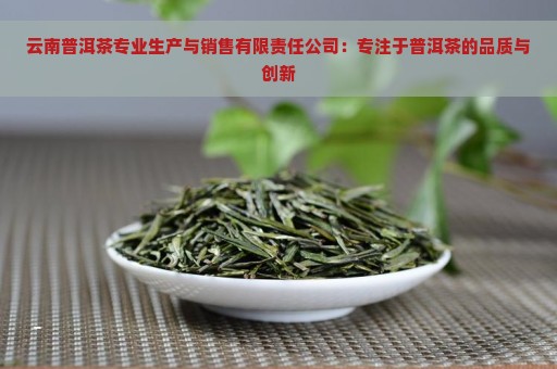 云南普洱茶专业生产与销售有限责任公司：专注于普洱茶的品质与创新