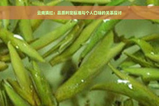 云南滇红：品质判定标准与个人口味的关系探讨