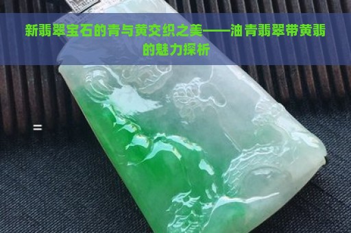 新翡翠宝石的青与黄交织之美——油青翡翠带黄翡的魅力探析