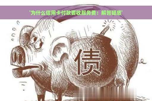 '为什么信用卡付款要收服务费：解答疑惑'