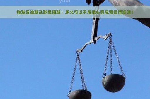 微粒贷逾期还款宽限期：多久可以不用担心罚息和信用影响？