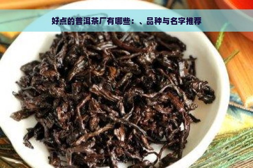 好点的普洱茶厂有哪些：、品种与名字推荐