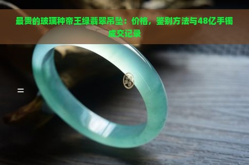 最贵的玻璃种帝王绿翡翠吊坠：价格，鉴别方法与48亿手镯成交记录