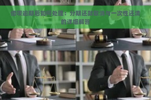 借呗逾期后如何处理：分期还款取消与一次性还清的详细解答