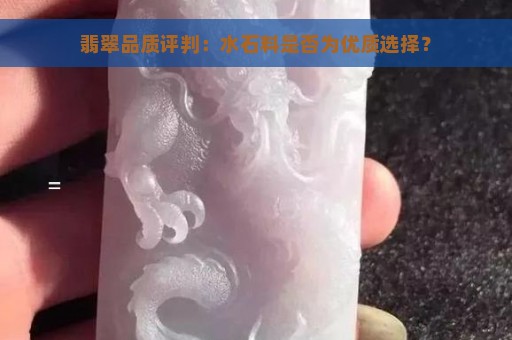 翡翠品质评判：水石料是否为优质选择？