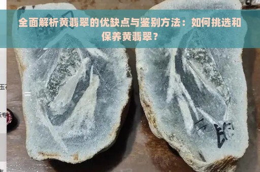 全面解析黄翡翠的优缺点与鉴别方法：如何挑选和保养黄翡翠？