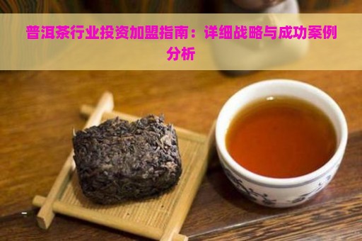 普洱茶行业投资加盟指南：详细战略与成功案例分析