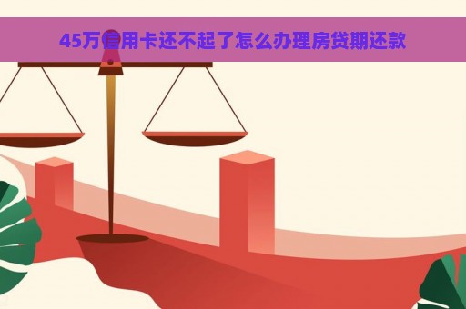 45万信用卡还不起了怎么办理房贷期还款