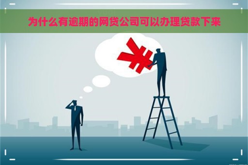 为什么有逾期的网贷公司可以办理贷款下来