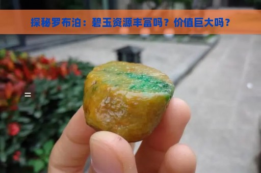 探秘罗布泊：碧玉资源丰富吗？价值巨大吗？