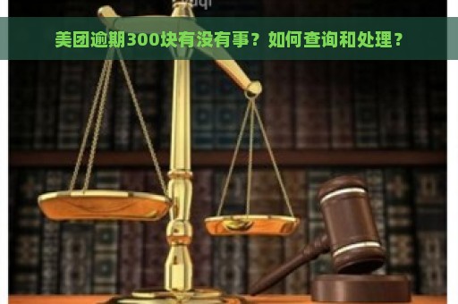 美团逾期300块有没有事？如何查询和处理？