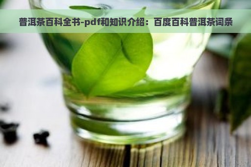 普洱茶百科全书-pdf和知识介绍：百度百科普洱茶词条