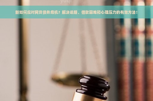 新如何应对网贷债务危机？解决逾期、借款困难和心理压力的有效方法！