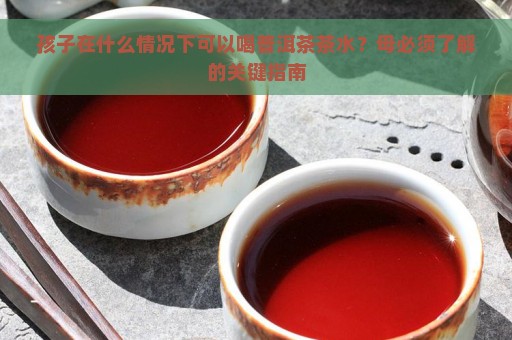 孩子在什么情况下可以喝普洱茶茶水？母必须了解的关键指南