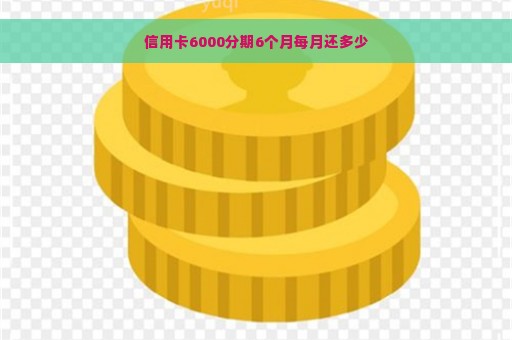 信用卡6000分期6个月每月还多少