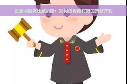 企业网商贷还款策略：如何选择最有效的贷款方式