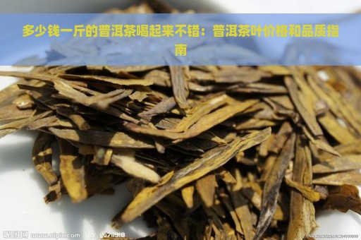 多少钱一斤的普洱茶喝起来不错：普洱茶叶价格和品质指南