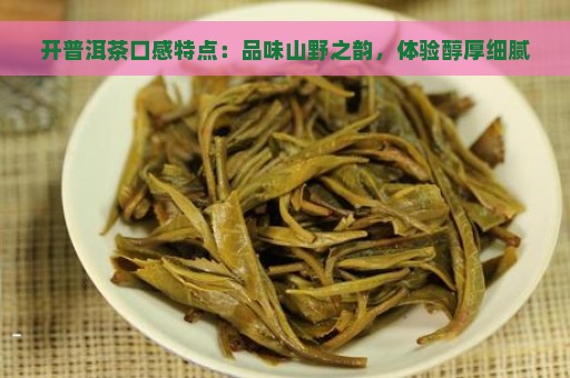 开普洱茶口感特点：品味山野之韵，体验醇厚细腻