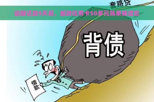 逾期还款5天后，邮政信用卡50多元账单被遗忘