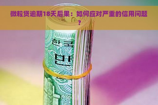 微粒贷逾期18天后果：如何应对严重的信用问题？