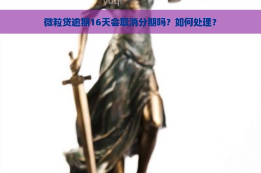 微粒贷逾期16天会取消分期吗？如何处理？