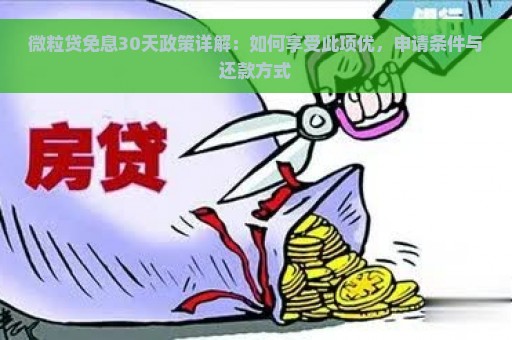 微粒贷免息30天政策详解：如何享受此项优，申请条件与还款方式